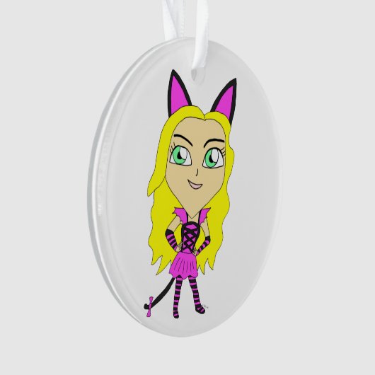 Chibi-Mädchen Ornament (Vorderseite)