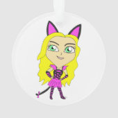 Chibi-Mädchen Ornament (Rückseite)