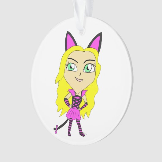 Chibi-Mädchen Ornament (Vorderseite)