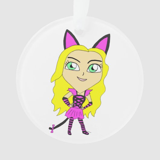 Chibi-Mädchen Ornament (Vorderseite)