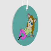 Chibi-Mädchen Ornament (Vorderseite)