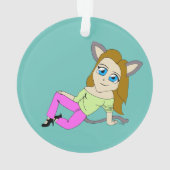 Chibi-Mädchen Ornament (Rückseite)