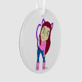 Chibi-Mädchen Ornament (Vorderseite)