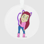 Chibi-Mädchen Ornament (Rückseite)