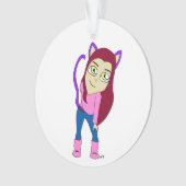 Chibi-Mädchen Ornament (Vorderseite)
