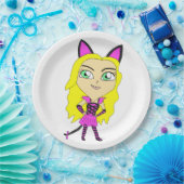 Chibi-Mädchen Pappteller (Party)
