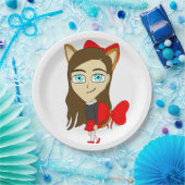 Chibi-Mädchen Pappteller (Party)
