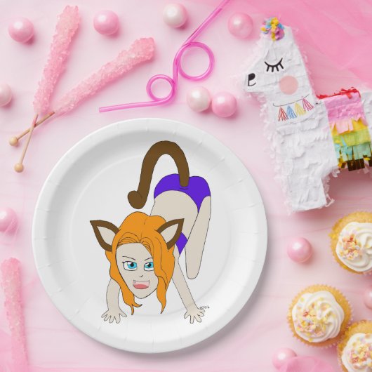 Chibi-Mädchen Pappteller (Party)