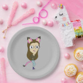 Chibi-Mädchen Pappteller (Party)