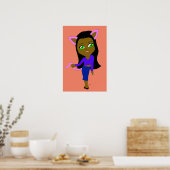 Chibi-Mädchen Poster (Küche)
