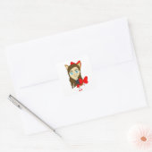 Chibi-Mädchen Quadratischer Aufkleber (Umschlag)