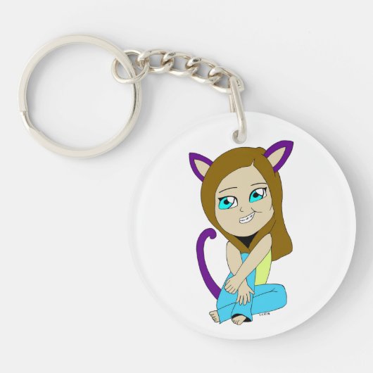 Chibi-Mädchen Schlüsselanhänger (Vorderseite)