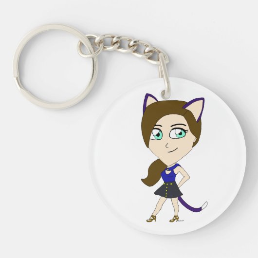 Chibi-Mädchen Schlüsselanhänger (Vorderseite)