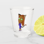 Chibi-Mädchen Schnapsglas (Vorderseite)