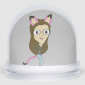 Chibi-Mädchen Schneekugeln (Vorderseite)