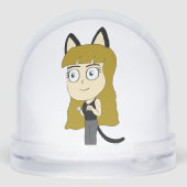 Chibi-Mädchen Schneekugeln (Rückseite)