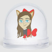 Chibi-Mädchen Schneekugeln (Rückseite)