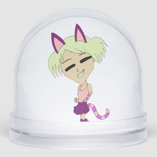 Chibi-Mädchen Schneekugeln (Vorderseite)