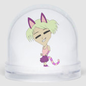 Chibi-Mädchen Schneekugeln (Rückseite)