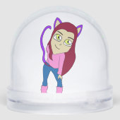 Chibi-Mädchen Schneekugeln (Rückseite)