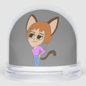 Chibi-Mädchen Schneekugeln (Rückseite)