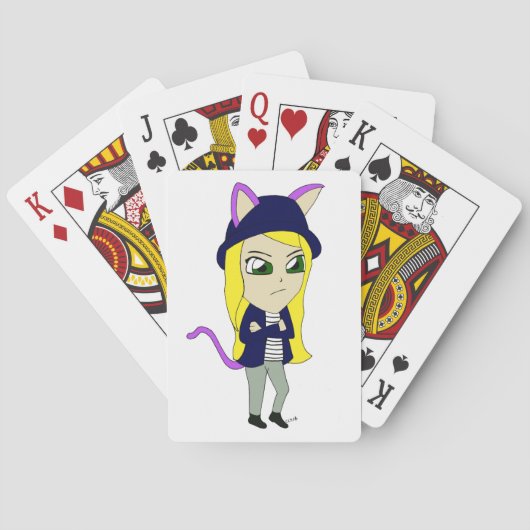 Chibi-Mädchen Spielkarten (Rückseite)