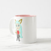 Chibi-Mädchen Zweifarbige Tasse (Vorderseite Links)