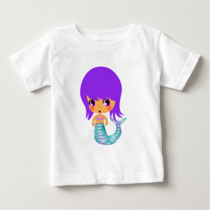 chibi magische Meerjungfrau lila Haar Baby T-shirt