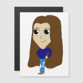 Chibi-Magnet Magnetkarte (Vorne/Hinten)