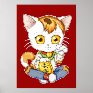 Chibi Maneki Neko Poster