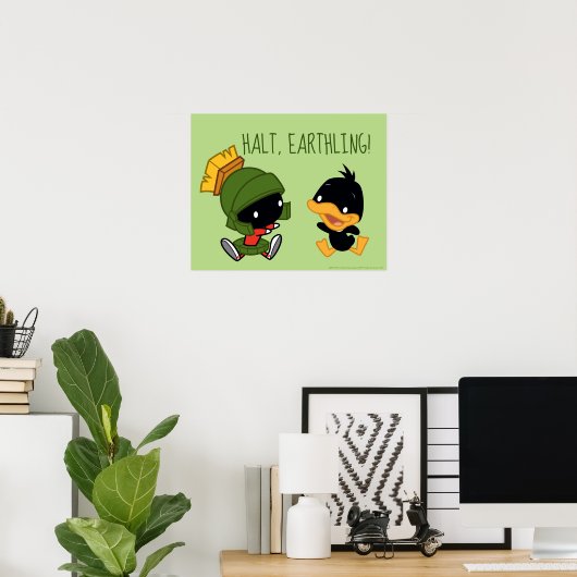 Chibi MARVIN THE MARTIAN™ & DAFFY DUCK™ Poster (Heimbüro)