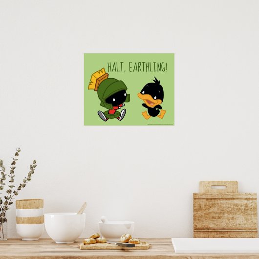 Chibi MARVIN THE MARTIAN™ & DAFFY DUCK™ Poster (Küche)