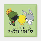 Chibi MARVIN THE MARTIAN™, TWEETY™ & BUGS BUNNY™ Magnet (Vorne)