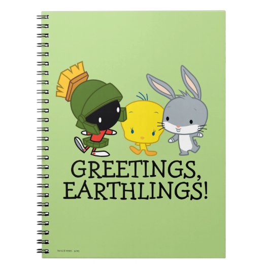 Chibi MARVIN THE MARTIAN™, TWEETY™ & BUGS BUNNY™ Notizblock (Vorderseite)