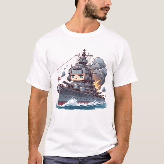 Chibi Mighty Tirpitz T-Shirt (Vorderseite)