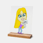 Chibi mit einem Jungtier Acrylschild (Winkel)