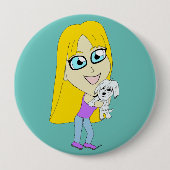 Chibi mit einem Jungtier Button (Vorderseite)