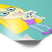Chibi mit einem Jungtier Fotodruck (Ecke)