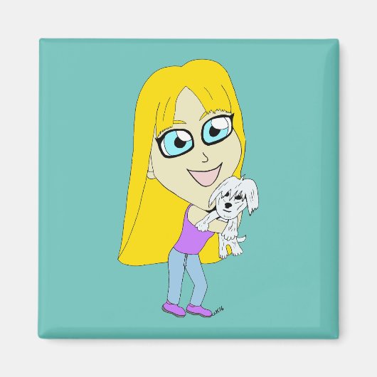 Chibi mit einem Jungtier Magnet (Vorne)