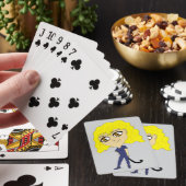 Chibi mit einem katzenähnlichen Schwanz Spielkarten (In Situ)