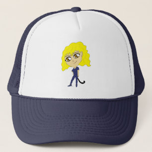 Chibi mit einem katzenähnlichen Schwanz Truckerkappe