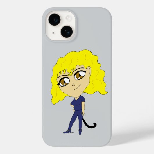 Chibi mit einer Katze wie Schwanz Case-Mate iPhone Hülle (Rückseite)