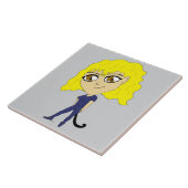 Chibi mit einer Katze wie Schwanz Fliese (Seite)