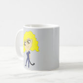 Chibi mit einer Katze wie Schwanz Kaffeetasse (Vorderseite Links)