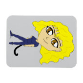 Chibi mit einer Katze wie Schwanz Magnet (Horizontal)