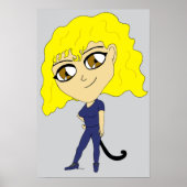 Chibi mit einer Katze wie Schwanz Poster (Vorne)