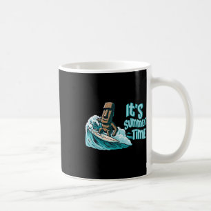Chibi Moai Mood Surfing Summer Time Beach Ocean Se Kaffeetasse