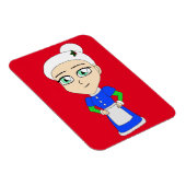 Chibi Mrs. Claus blue Anzug Magnet (Rechte Seite)