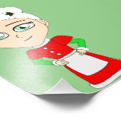 chibi mrs claus fotodruck (Ecke)
