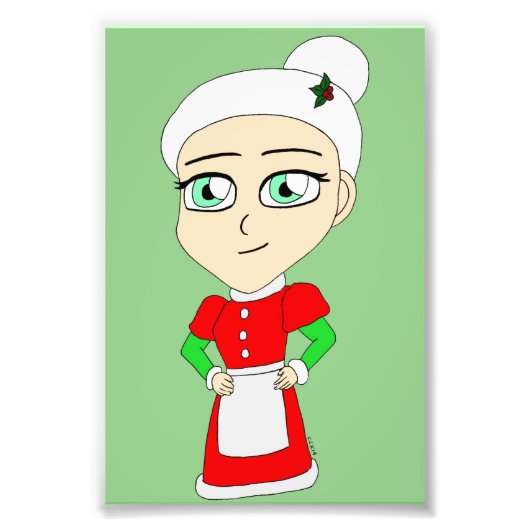 chibi mrs claus fotodruck (Vorne)